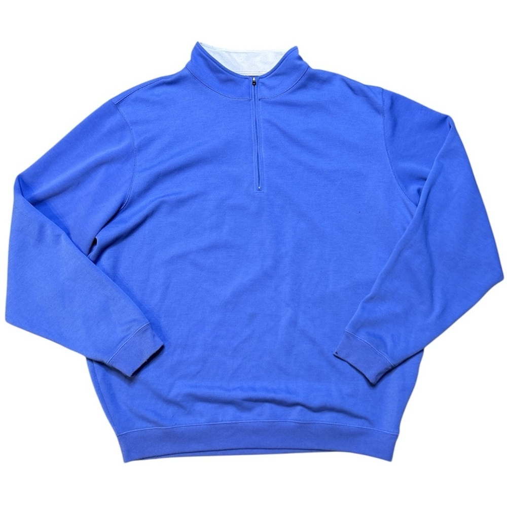 Vintage Footjoy Men's Blue Half-Zip Sweater